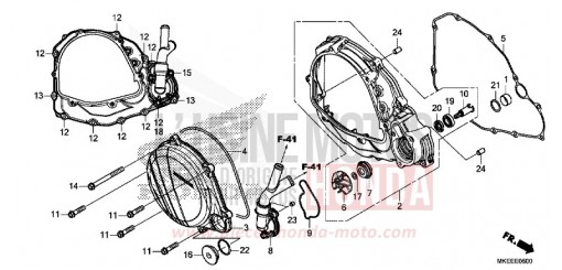 RIGHT CRANKCASE COVER/WATER PUMP CRF450RL de 2020
